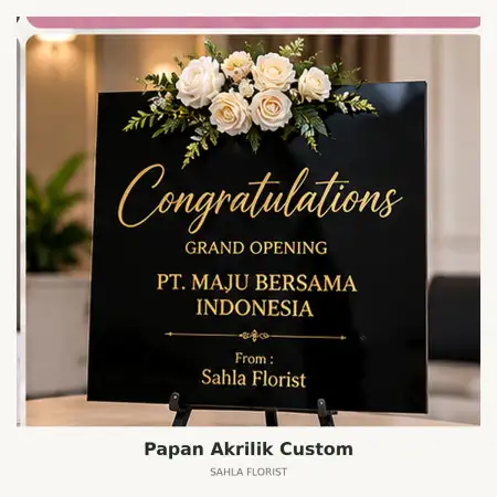Papan Bunga Akrilik Srandakan